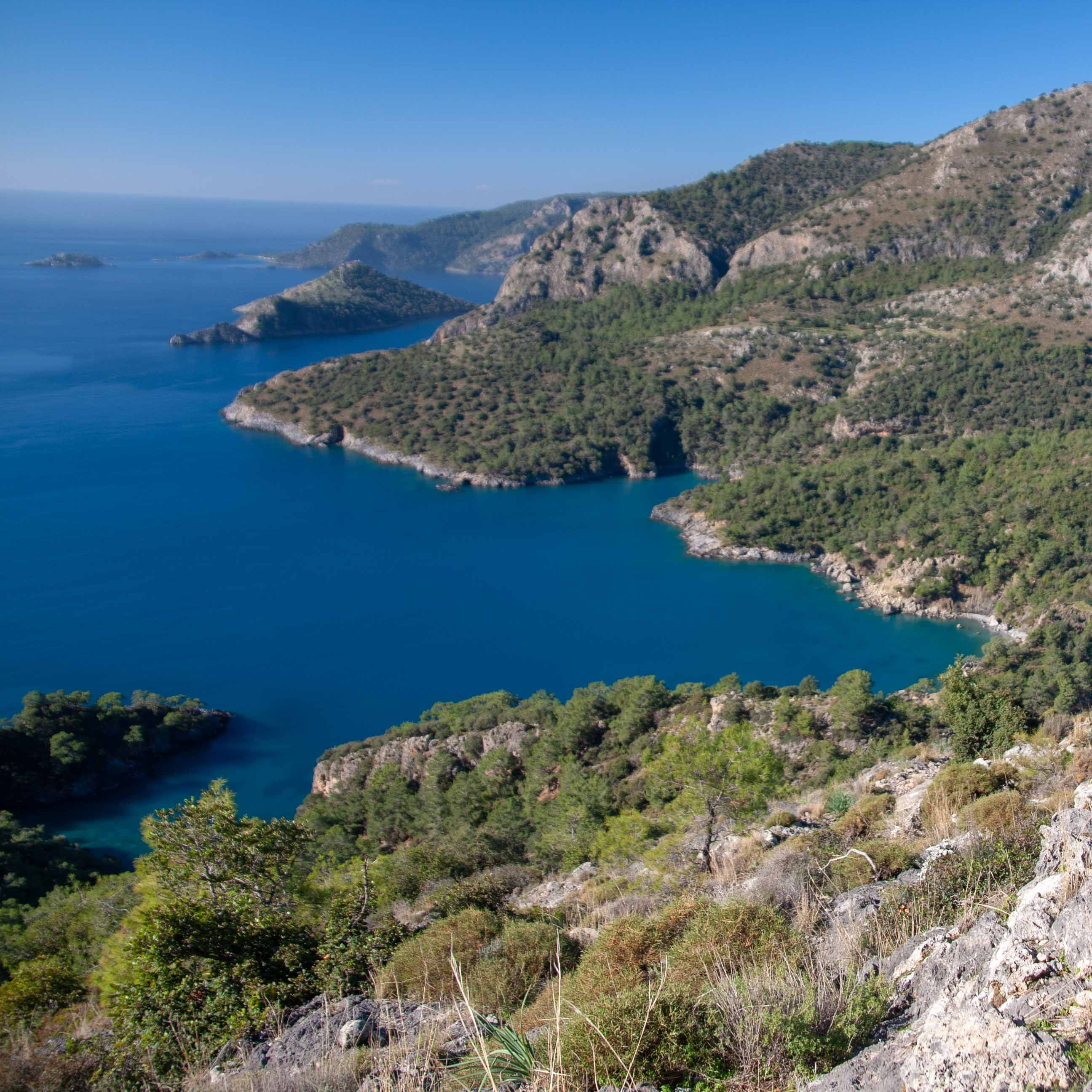 Coastal views as seen from Oludeniz - Kayakoy hike 